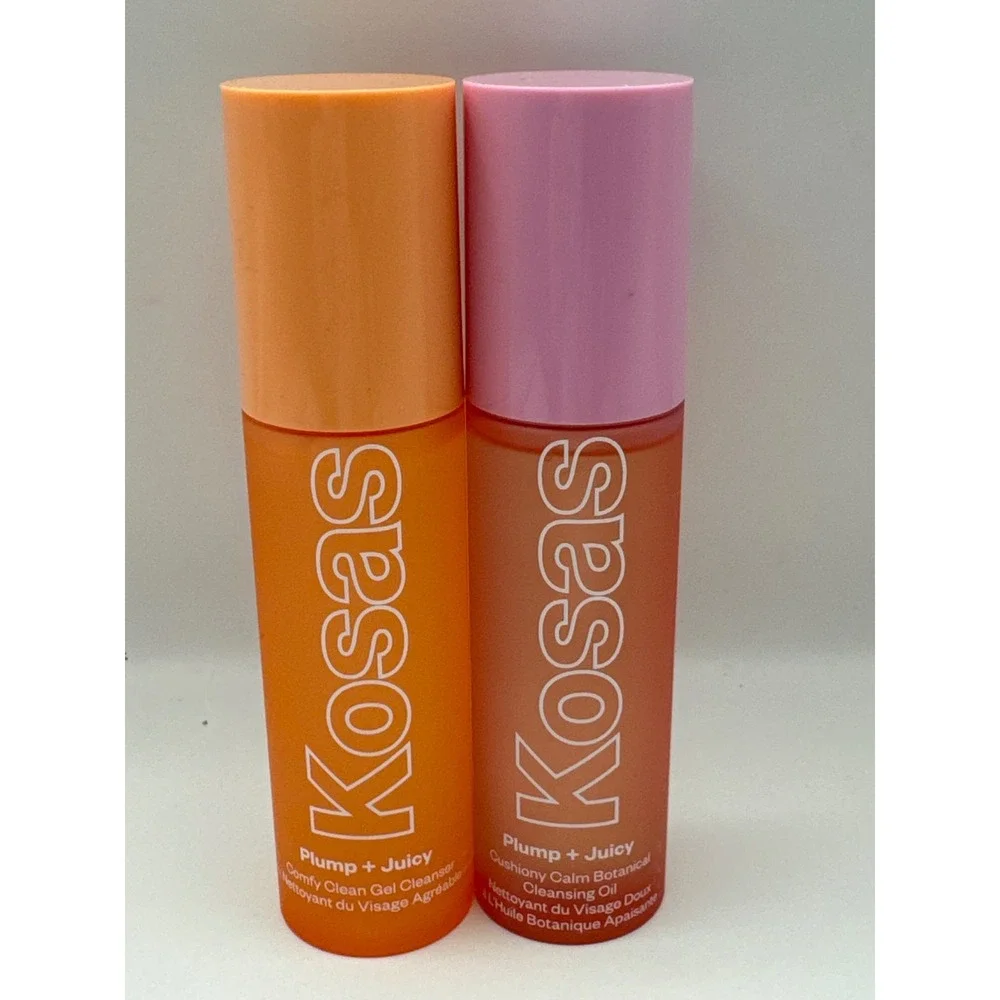 Kosas Plump + Juicy Double Cleansing System Oil and Gel Cleanser‎ Mini Set NEW